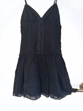 Reformation black ballet mini dress